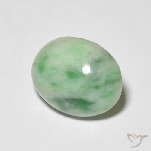 9,17 ctw natürlicher Warmes Grün Jade, Oval, Lichtundurchlässig