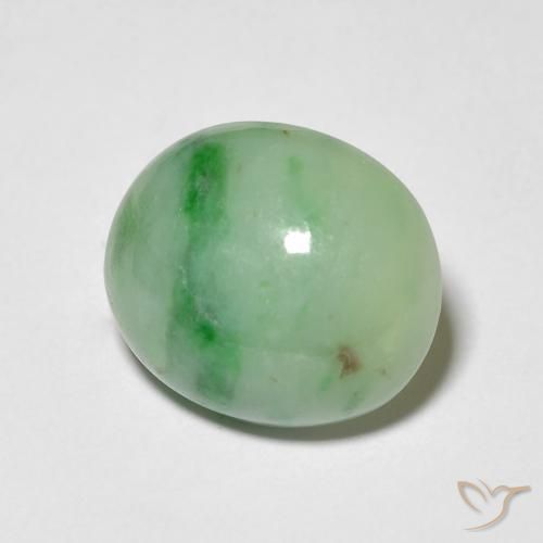 9,17 ctw natürlicher hellgrün Jade, Oval, Lichtundurchlässig