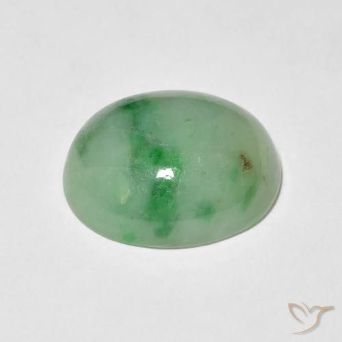 9,17 ctw natürlicher hellgrün Jade, Oval, Lichtundurchlässig
