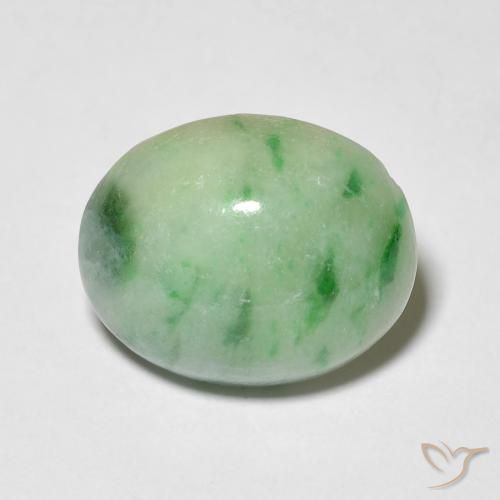 9,17 ctw natürlicher Warmes Grün Jade, Oval, Lichtundurchlässig