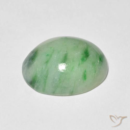 9,17 ctw natürlicher Warmes Grün Jade, Oval, Lichtundurchlässig