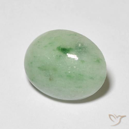 9,17 ctw natürlicher Warmes Grün Jade, Oval, Lichtundurchlässig
