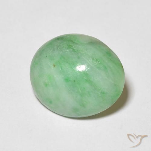 9,17 ctw natürlicher Warmes Grün Jade, Oval, Lichtundurchlässig