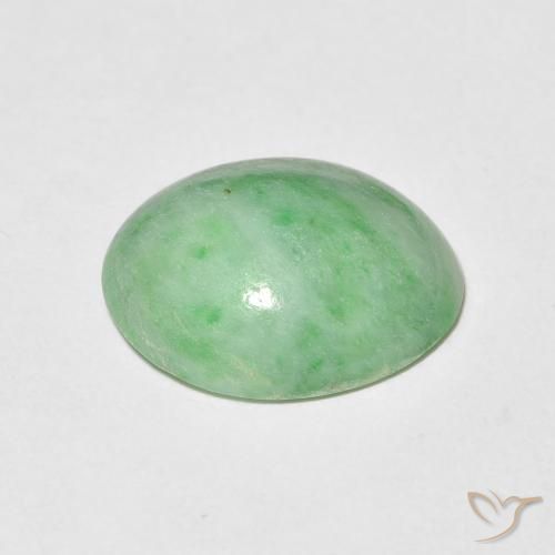 9,17 ctw natürlicher Warmes Grün Jade, Oval, Lichtundurchlässig