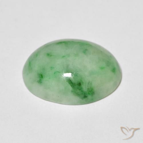 9,17 ctw natürlicher hellgrün Jade, Oval, Lichtundurchlässig
