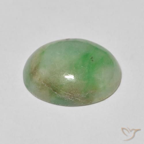9,17 ctw natürlicher hellgrün Jade, Oval, Lichtundurchlässig
