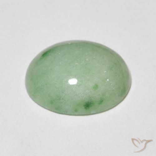 9,17 ctw natürlicher hellgrün Jade, Oval, Lichtundurchlässig