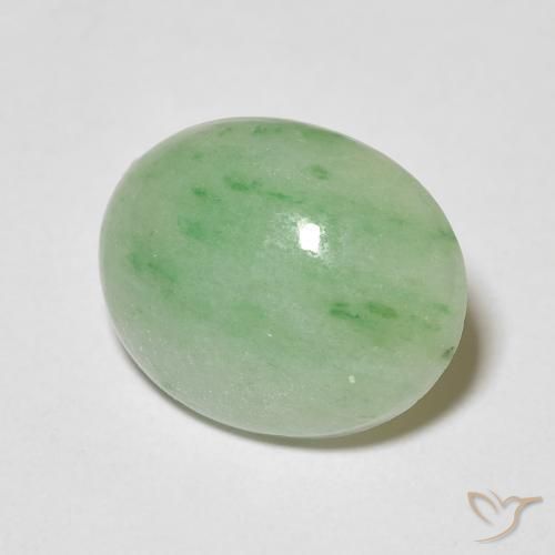 9,17 ctw natürlicher Warmes Grün Jade, Oval, Lichtundurchlässig