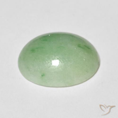 9,17 ctw natürlicher Warmes Grün Jade, Oval, Lichtundurchlässig