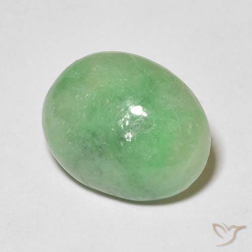 9,17 ctw natürlicher hellgrün Jade, Oval, Lichtundurchlässig