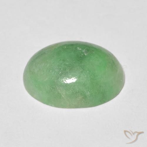 9,17 ctw natürlicher hellgrün Jade, Oval, Lichtundurchlässig