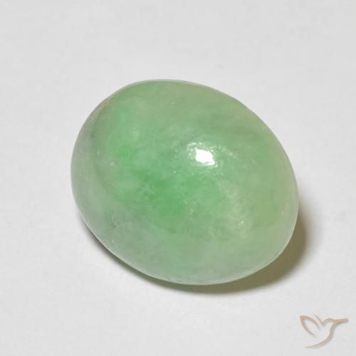 9,17 ctw natürlicher limettengrün Jade, Oval, Lichtundurchlässig