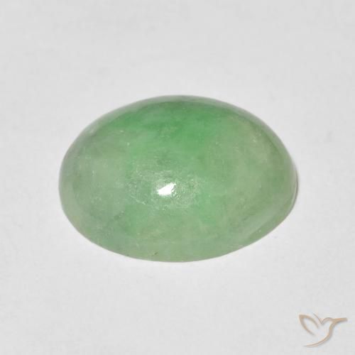 9,17 ctw natürlicher limettengrün Jade, Oval, Lichtundurchlässig