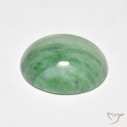 9,17 ctw natürlicher Medium Light Green Jade, Oval, Lichtundurchlässig