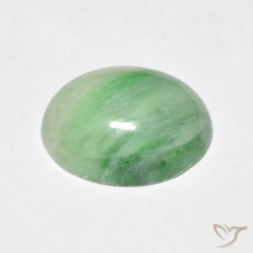 9,17 ctw natürlicher gelblich-grün Jade, Oval, Lichtundurchlässig