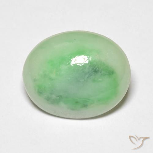 4.81ct Natürlicher gelblich-grün Jade, Oval, Lichtundurchlässig