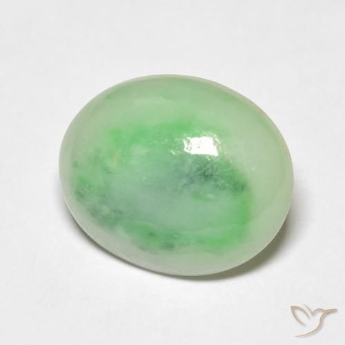 9,17 ctw natürlicher gelblich-grün Jade, Oval, Lichtundurchlässig