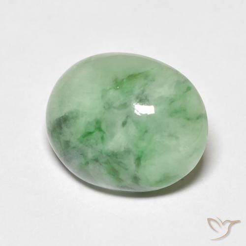 4.71ct Natürlicher gelblich-grün Jade, Oval, Lichtundurchlässig