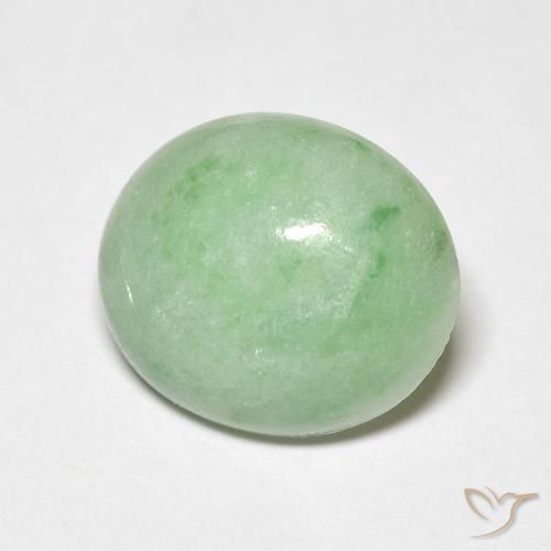 9,17 ctw natürlicher Helles Salbeigrün Jade, Oval, Lichtundurchlässig