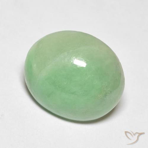 9,17 ctw natürlicher Helles Salbeigrün Jade, Oval, Transparent