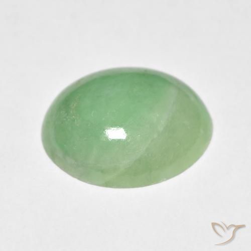 9,17 ctw natürlicher Helles Salbeigrün Jade, Oval, Transparent