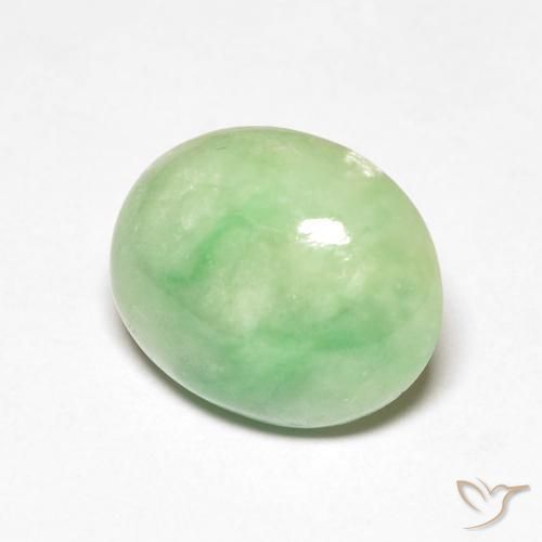 9,17 ctw natürlicher Helles Birnengrün Jade, Oval, Lichtundurchlässig