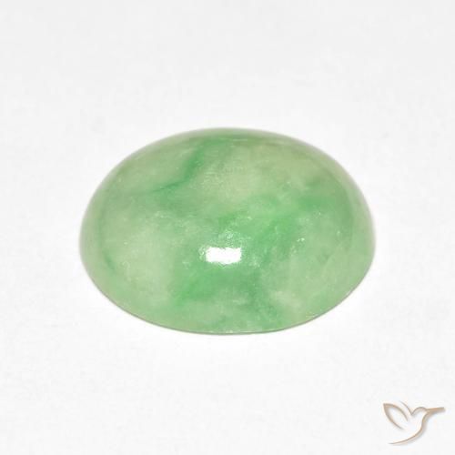 9,17 ctw natürlicher Helles Birnengrün Jade, Oval, Lichtundurchlässig