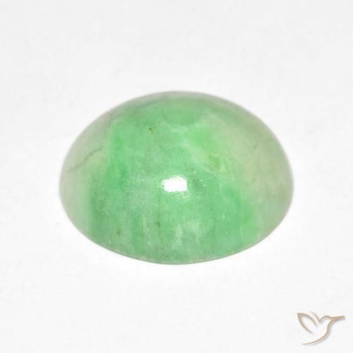 9,17 ctw natürlicher weiß-grün Jade, Oval, Lichtundurchlässig