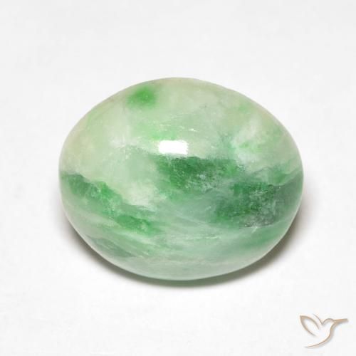 4.18ct Natürlicher Mittelgrün Jade, Oval, Lichtundurchlässig