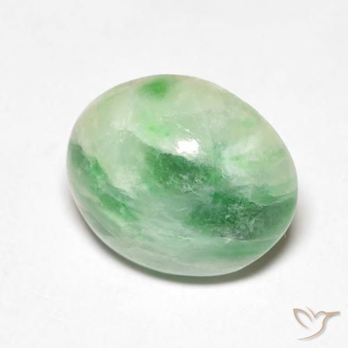 9,17 ctw natürlicher Mittelgrün Jade, Oval, Lichtundurchlässig