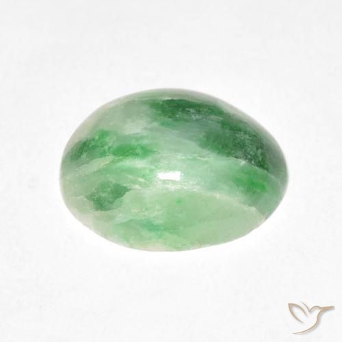 9,17 ctw natürlicher Mittelgrün Jade, Oval, Lichtundurchlässig