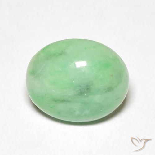 4.50ct Natürlicher Grün Jade, Oval, Lichtundurchlässig