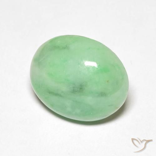 9,17 ctw natürlicher Grün Jade, Oval, Lichtundurchlässig