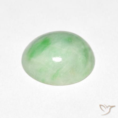 9,17 ctw natürlicher Mittelgrün Jade, Oval, Lichtundurchlässig