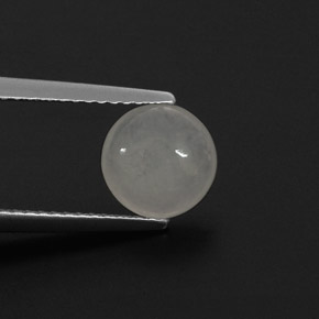 9,17 ctw natürlicher Weiß Jadeit, Rund Schliff, Lichtdurchlässig