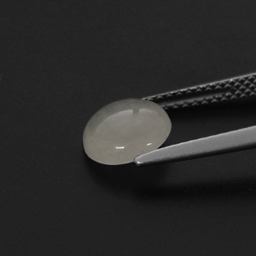 9,17 ctw natürlicher Weiß Jadeit, Rund Schliff, Lichtdurchlässig