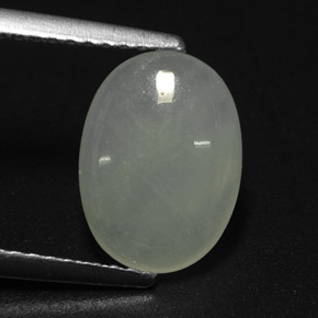 2,39 ctw natürlicher grüner Jadeit, Transparent, Transparent / Lichtdurchlässig