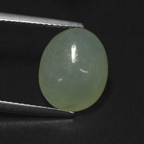 6,28 ctw natürlicher grüner Jadeit, Transparent, Transparent / Lichtdurchlässig