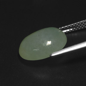 6,28 ctw natürlicher grüner Jadeit, Transparent, Transparent / Lichtdurchlässig