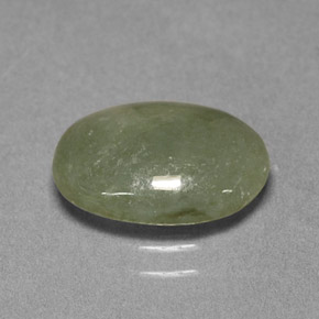 3,00 ctw natürlicher grüner Jadeit, Oval Schliff, Lichtdurchlässig
