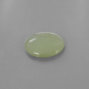 3,20 ctw natürlicher grüner Jadeit, Transparent, Transparent / Lichtdurchlässig