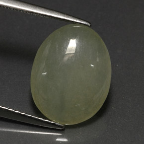 4,80 ctw natürlicher grüner Jadeit, Transparent, Transparent / Lichtdurchlässig