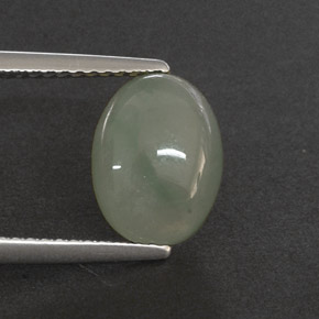 3,23 ctw natürlicher grüner Jadeit, Transparent, Transparent / Lichtdurchlässig