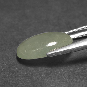 9,17 ctw natürlicher hellgrün Jadeit, Transparent, Transparent / Lichtdurchlässig