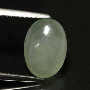 4,22 ctw natürlicher grüner Jadeit, Transparent, Transparent / Lichtdurchlässig