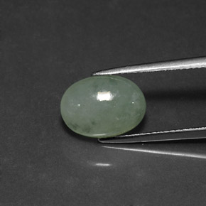 4,45 ctw natürlicher grüner Jadeit, Transparent, Transparent / Lichtdurchlässig