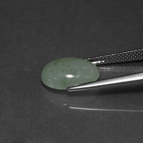 4,45 ctw natürlicher grüner Jadeit, Transparent, Transparent / Lichtdurchlässig