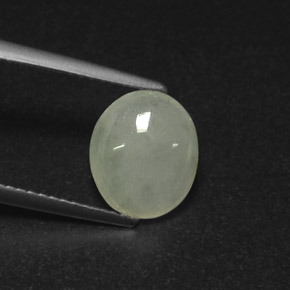 2,81 ctw natürlicher grüner Jadeit, Transparent, Transparent / Lichtdurchlässig