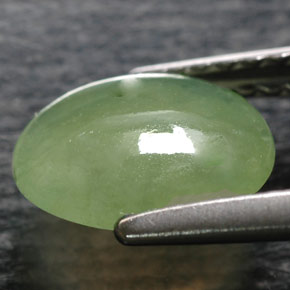 1,37 ctw natürlicher grüner Jadeit, Transparent, Transparent / Lichtdurchlässig