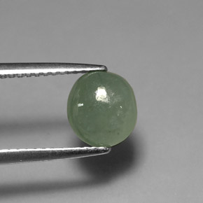 2,14 ctw natürlicher grüner Jadeit, Transparent, Transparent / Lichtdurchlässig